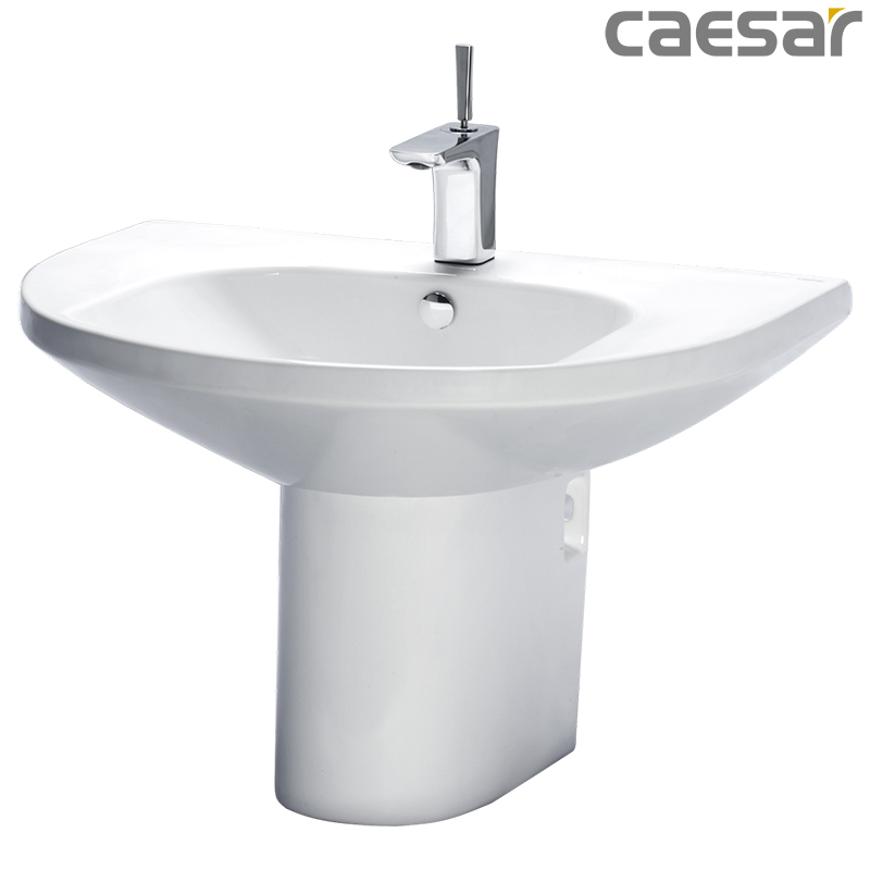 Chậu rửa Lavabo treo tường Caesar L2360 + Chân đứng P2437