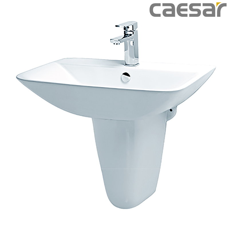 Chậu rửa Lavabo treo tường Caesar L2365 + Chân treo P2443