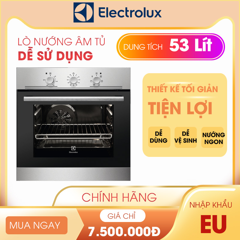 Lò Nướng Âm Tủ Electrolux EOB2100COX / Dung tích 53 Lít / Nhập Khẩu Ba Lan