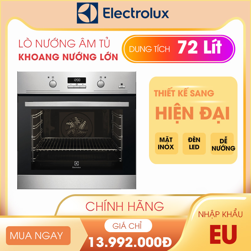 Lò Nướng Âm Tủ Electrolux EOB3434BOX / Dung tích 72 Lít, nhập khẩu Italia