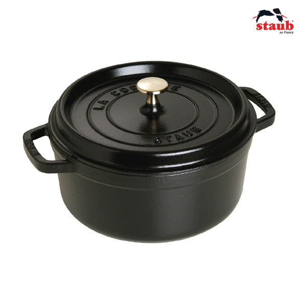 Nồi gang tròn Staub 18 cm – Màu đen