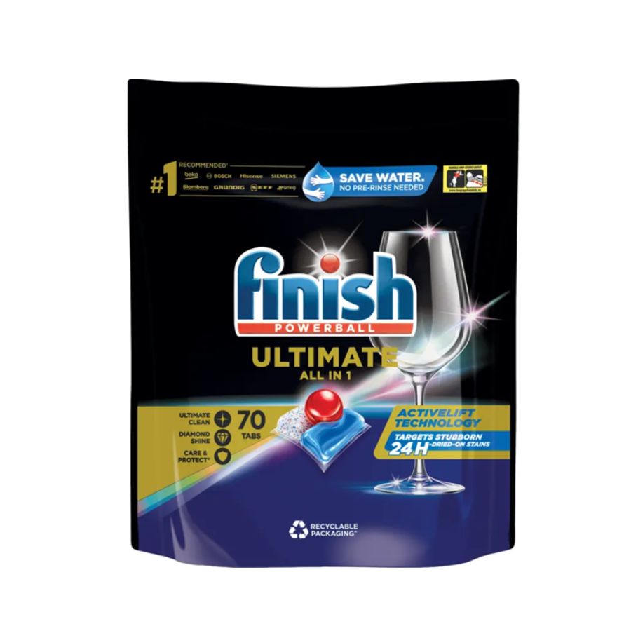 Viên rửa chén Finish Ultimate All in One túi 70 viên