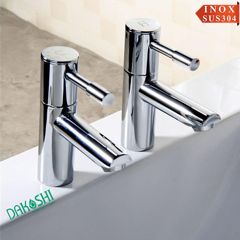 Vòi lavabo inox bóng Viglacera Dakoshi I402B