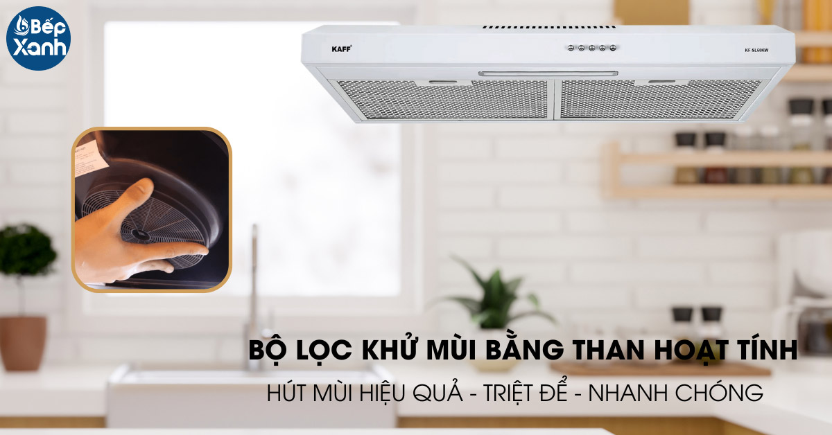 Máy hút mùi cổ điển Kaff khử mùi bằng than hoạt tính