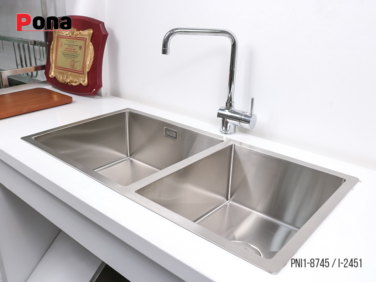 Bồn Rửa Chén 2 Hố INOX304 PNI1-8745