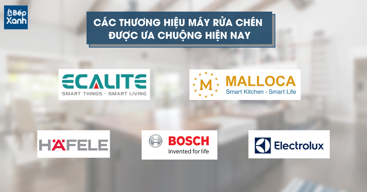 Các thương hiệu máy rửa chén được ưa chuộng hiện nay