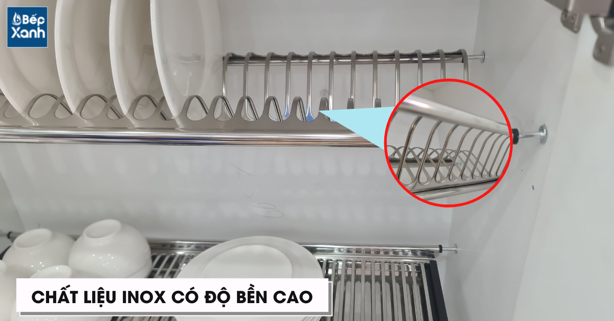 Chất liệu cao cấp,bền bỉ của giá bát cố định tủ trên