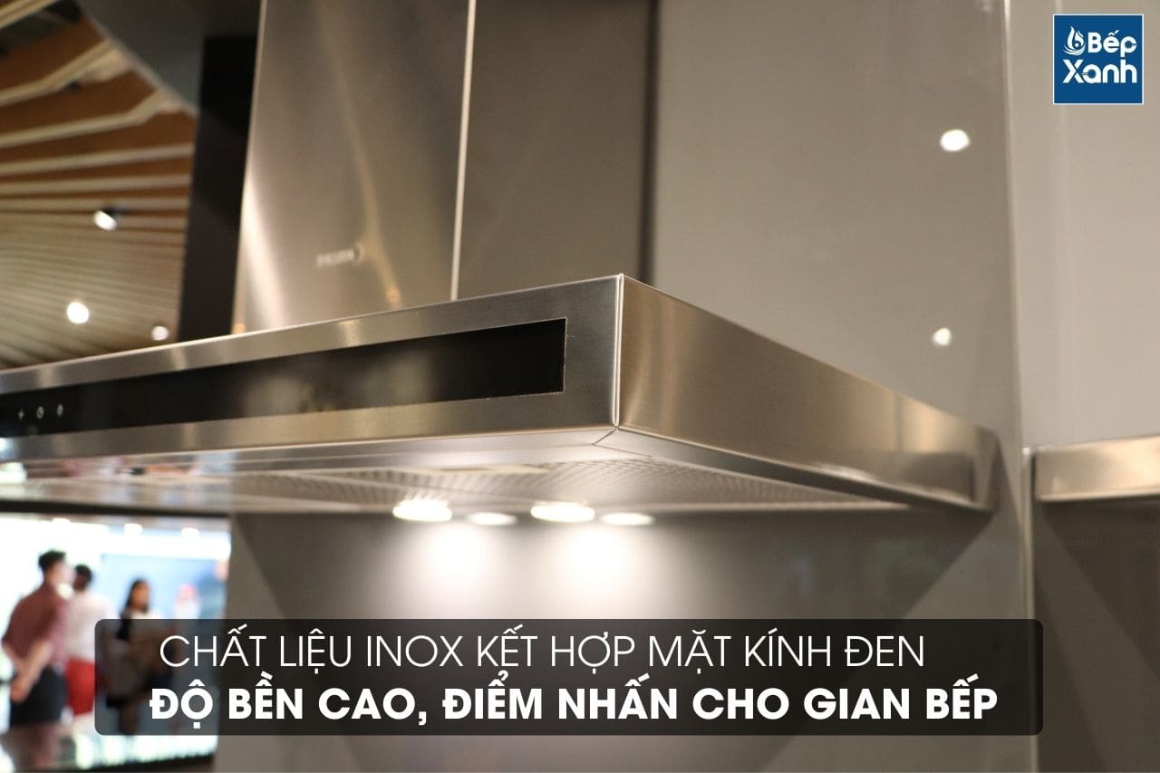Chất liệu Inox phối kính đen