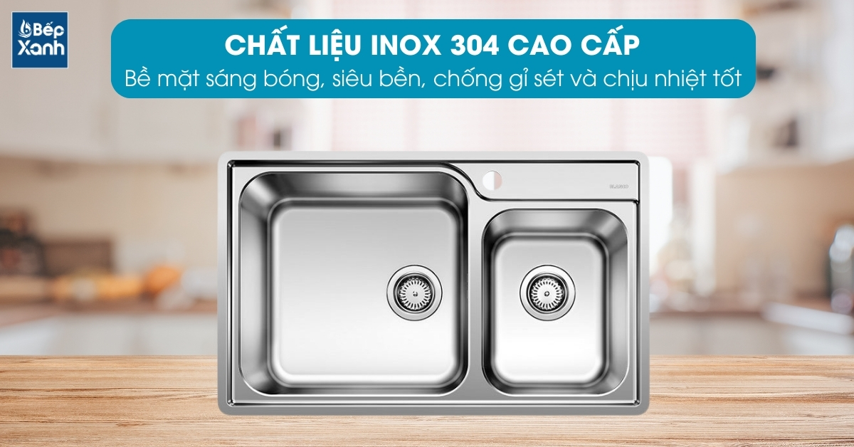 Chậu rửa chén Blanco LEMIS XL 8-IF 570.27.189 chất liệu inox 304 cao cấp, bền đẹp