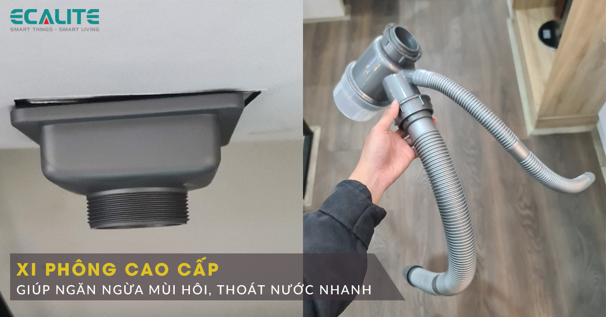 ES-N28550HS có xi phông cao cấp, ngăn mùi hiệu quả