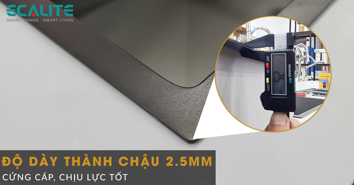 ESD-7845HB có độ dày thành chậu 2.5mm 