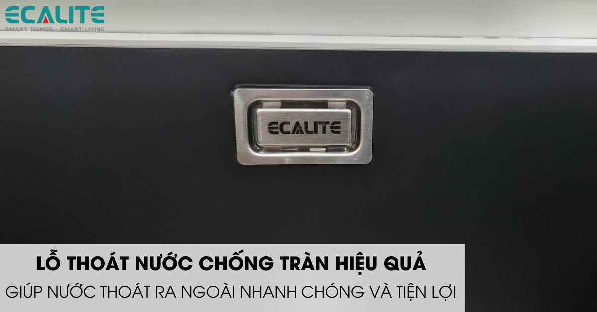 Lỗ thoát nước chống tràn của chậu rửa chén Ecalite ESD-8046HB