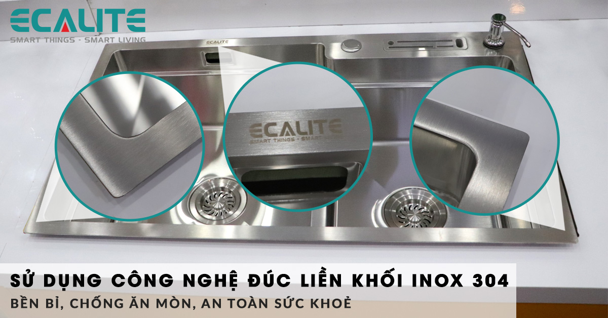 ESD-8248HS được sản xuất bởi công nghệ đúc liền khối inox 304 