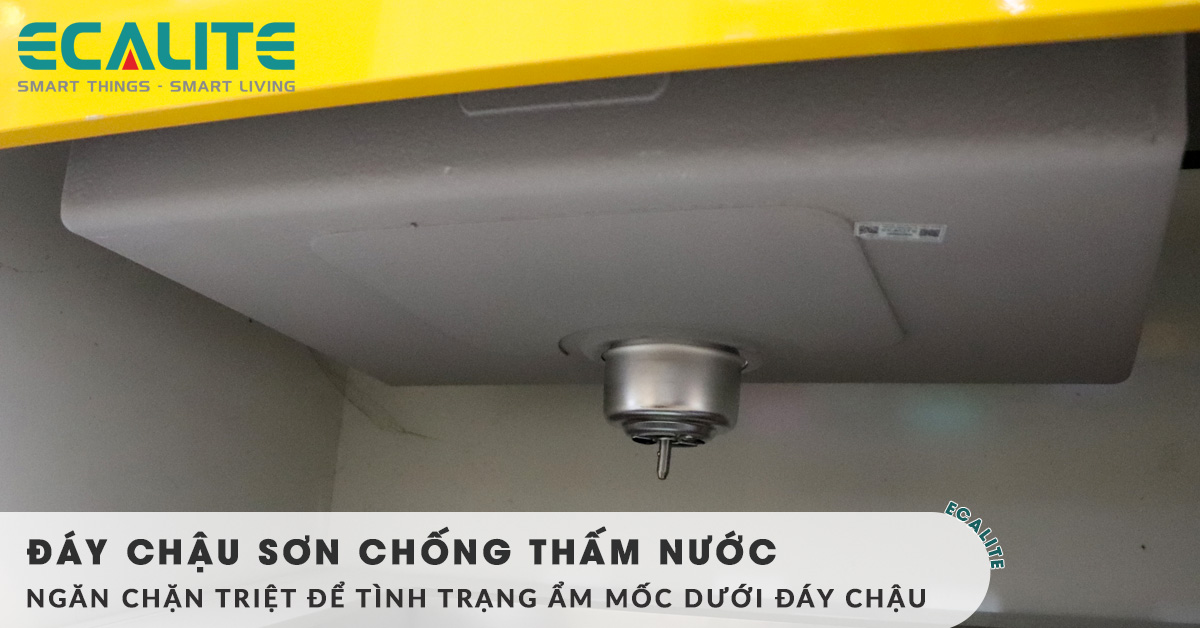 Đáy chậu rửa chén inox 304 ESD-8650HS được phủ lớp sơn chống thấm nước