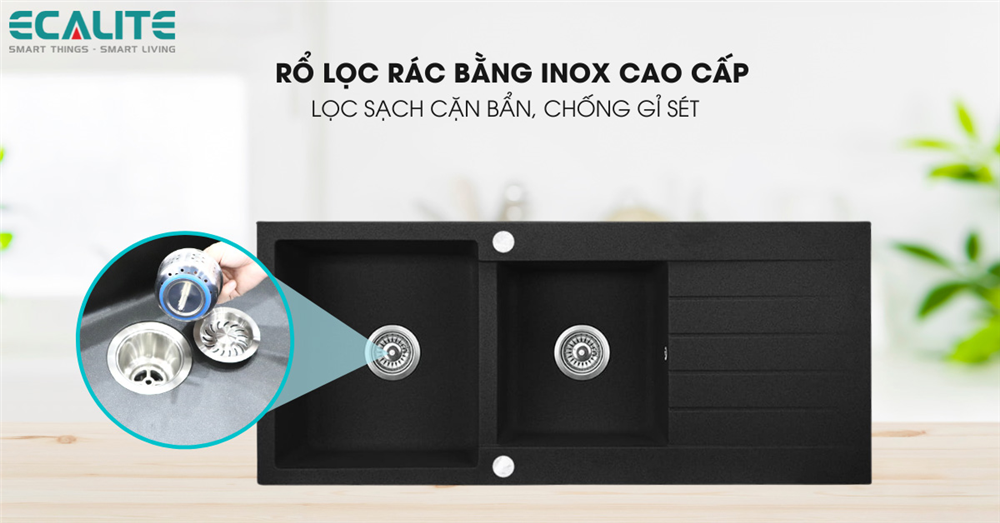 Rổ lọc rác chậu rửa chén đá EFS-2005.11559B