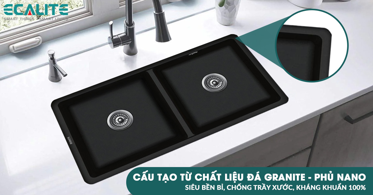 EGS-7008.8045B được cấu tạo từ chất liệu đá Granite phủ nano siêu bền