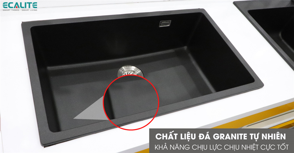 chậu rửa chén đá EGS-6001.7545B-chất liệu