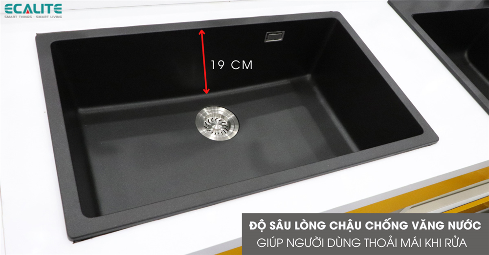 chậu rửa chén đá EGS-6001.7545B-độ sâu lý tưởng