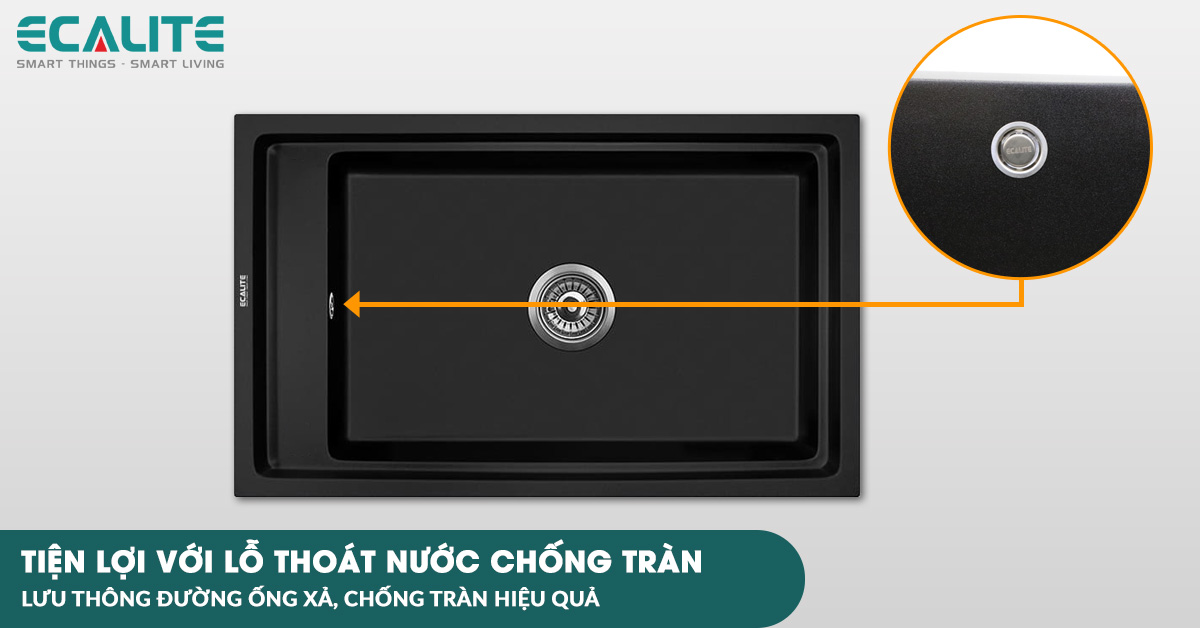 Lỗ thoát nước chống tràn tiện lợi