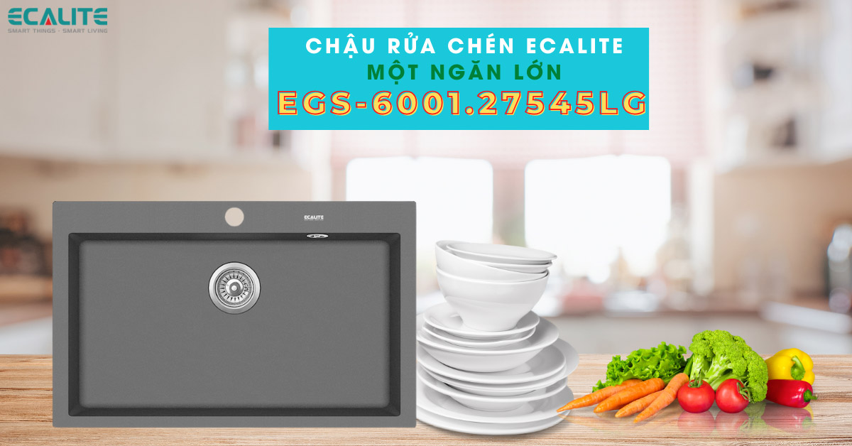 Chậu rửa chén đá Granite Ecalite EGS-6001.27545LG