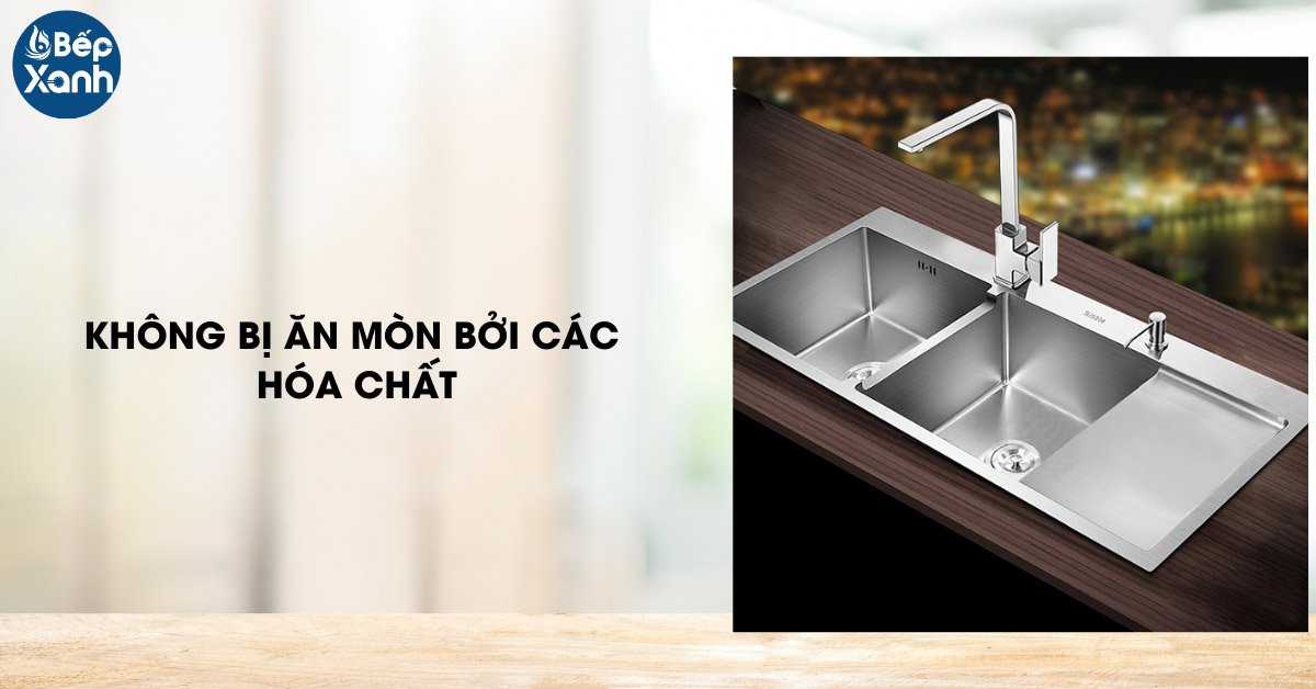 chậu rửa chén có khả năng chống ăn mòn cao sử dụng tốt trong thời gian dài