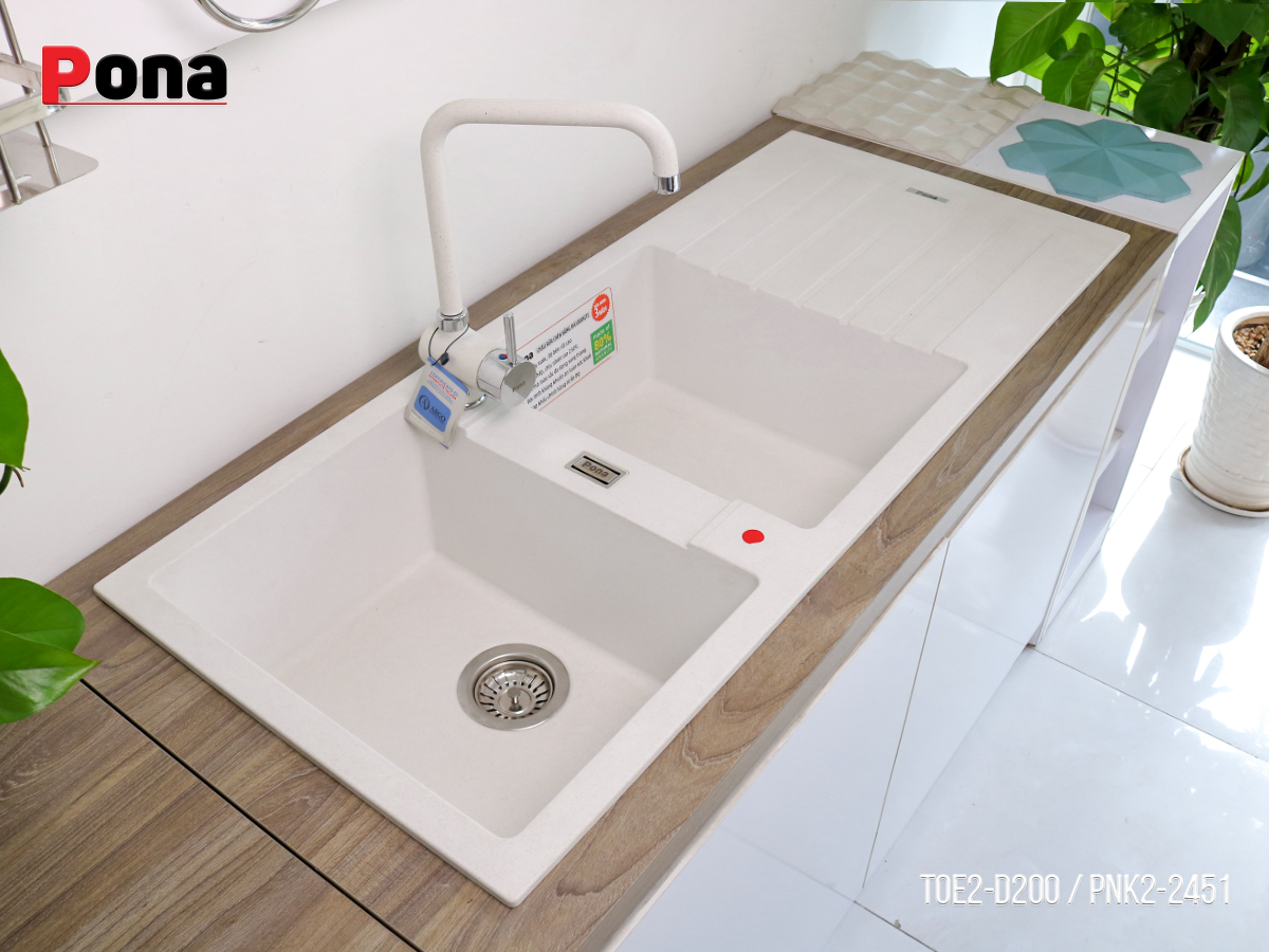 Chậu rửa chén đá granite tự nhiên cao cấp TOE2-D200