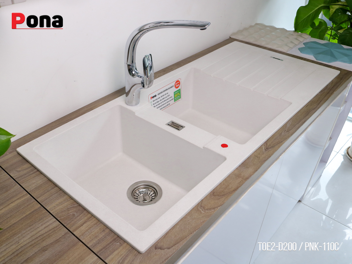 Chậu rửa chén đá granite tự nhiên cao cấp TOE2-D200