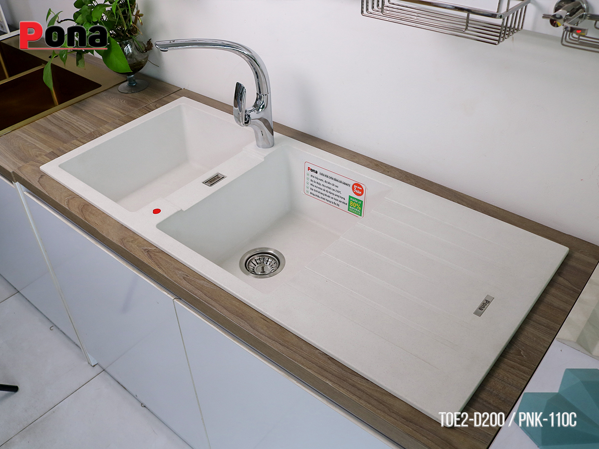 Chậu rửa chén đá granite tự nhiên cao cấp TOE2-D200