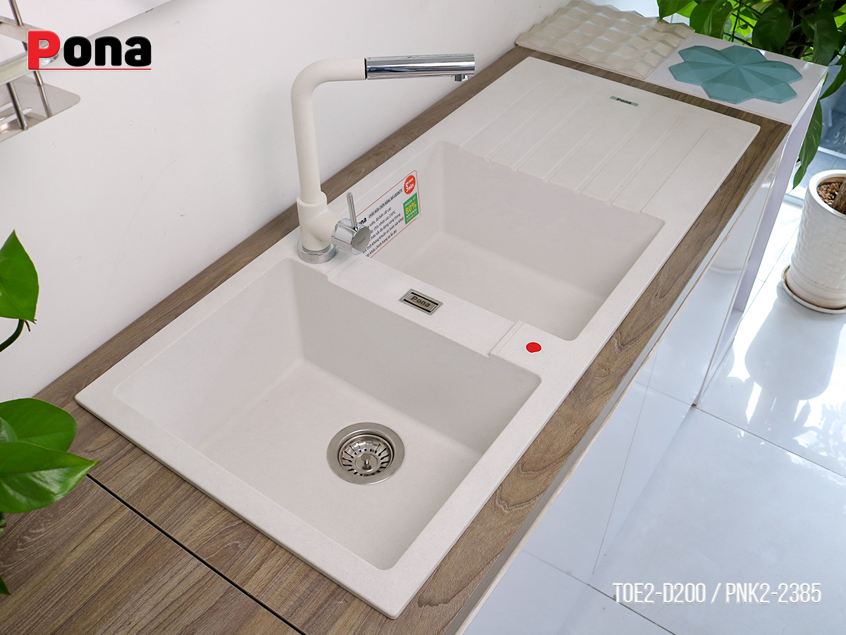 Chậu rửa chén đá granite tự nhiên cao cấp TOE2-D200