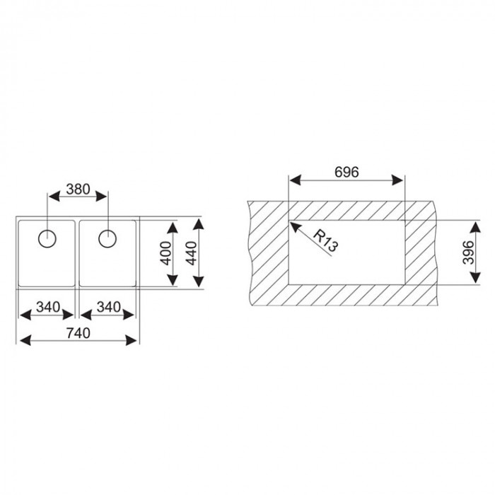 Chậu rửa Teka LINEA R15 2B 740