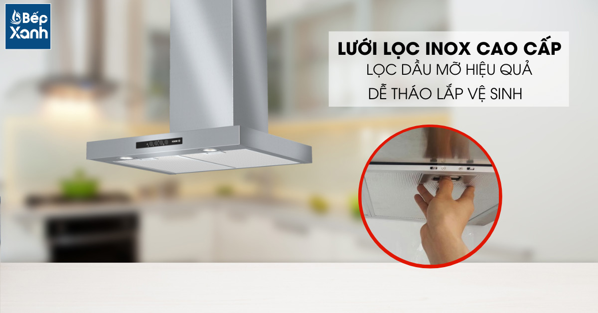 Lưới lọc chất liệu bằng nhôm đễ tháo ròi 