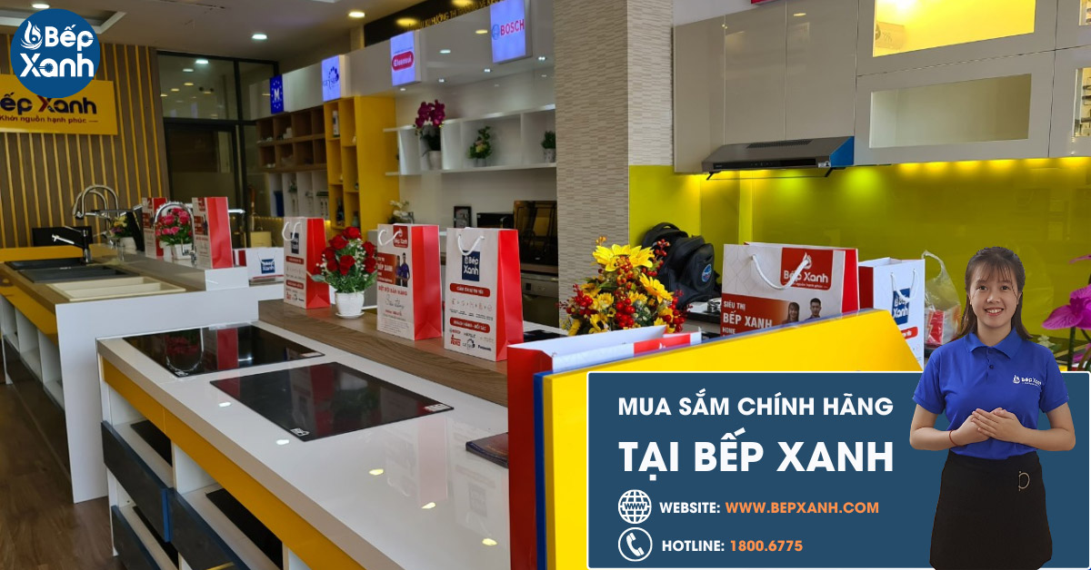 Mua chậu rửa đá chính hãng tại Bếp Xanh