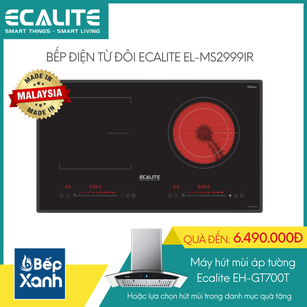 Bếp 1 điện 1 từ Ecalite EL-MS2999IR