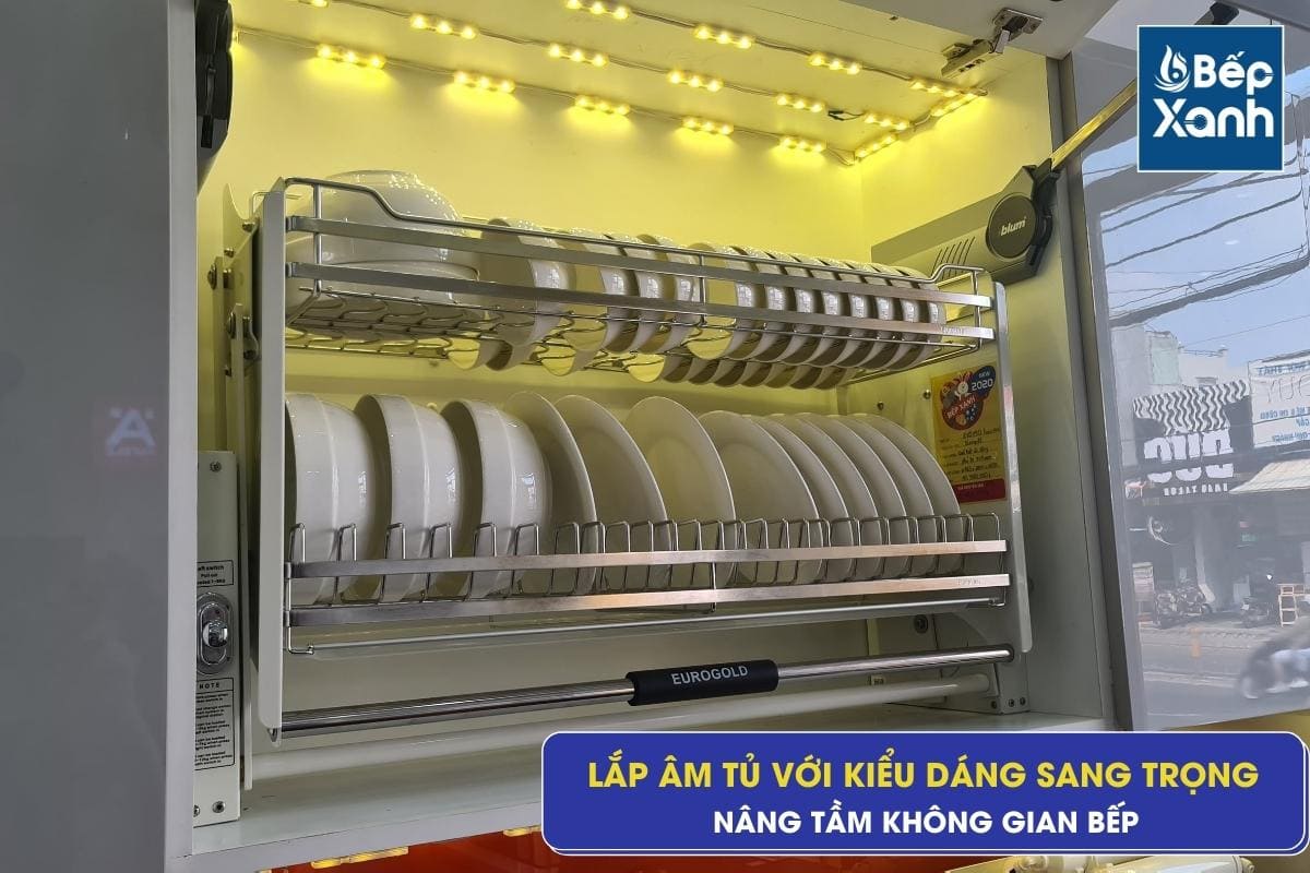 Giá bát EVI160 lắp âm tủ hiện đại