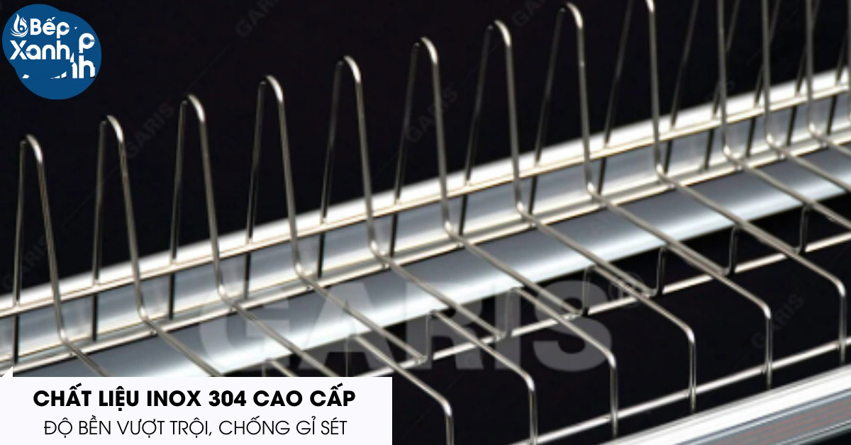 Kệ bát đĩa cố định Garis GB04.70E chất liệu Inox 304 cao cấp