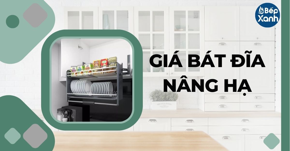 giá bát đĩa nâng hạ