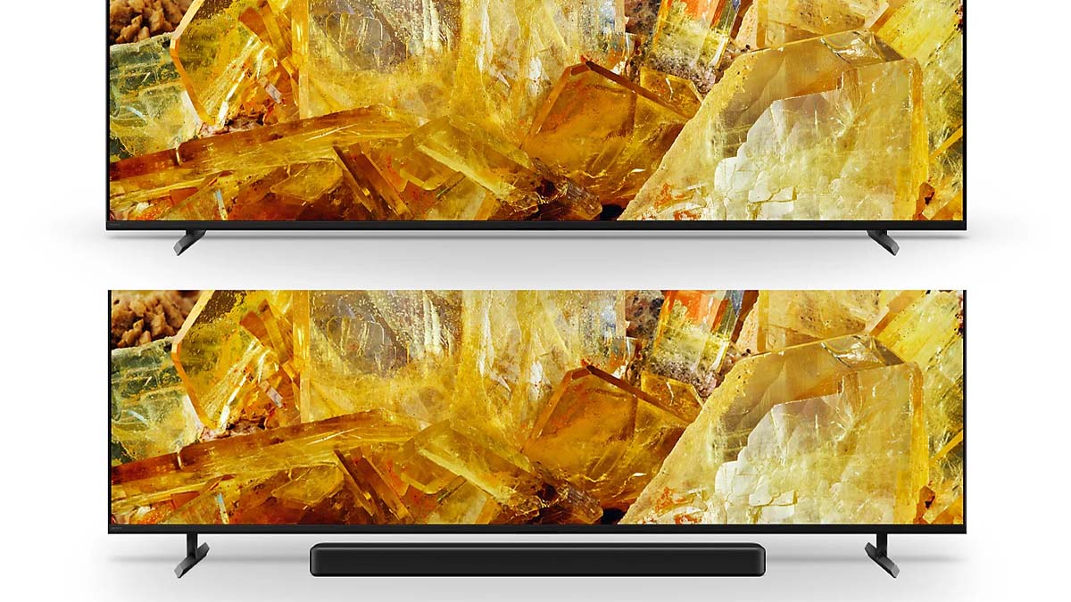 Tivi Sony XR-75X90L có hai cách bố trí chân đế khác nhau