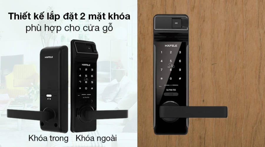 Khóa điện tử Hafele thân khóa lớn EL7700 (912.05.584) - Thiết kế khóa điện tử hiện đại, màu đen sang trọng Khóa điện tử Hafele thân khóa lớn EL7700 (912.05.584) - Thiết kế khóa điện tử hiện đại, màu đen sang trọng