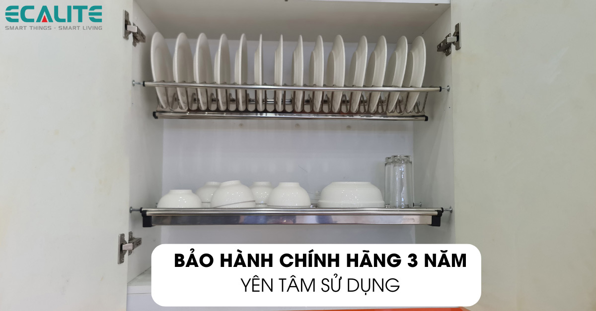 Kệ chén cố định Ecalite EL-BV70H bảo hành 3 năm