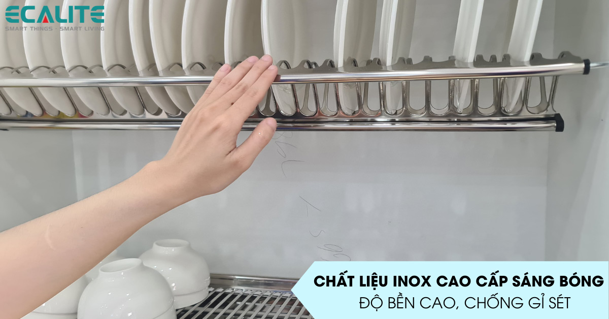 Giá bát cố định tủ trên Ecalite EL-BV80H chất liệu 201 inox