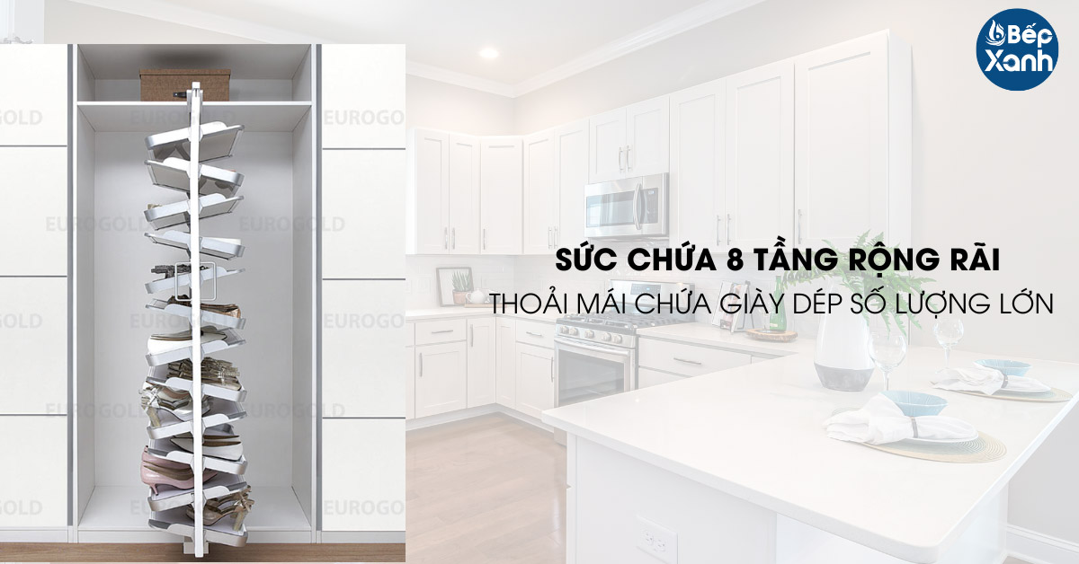 Kệ giày thông minh Eurogold EUA1308 sức chứa 8 tầng rộng rãi