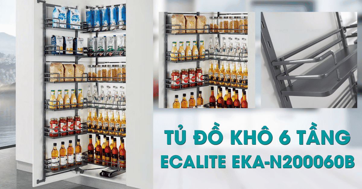 Kệ đồ khô đa năng 6 tầng Ecalite EKA-N200060B