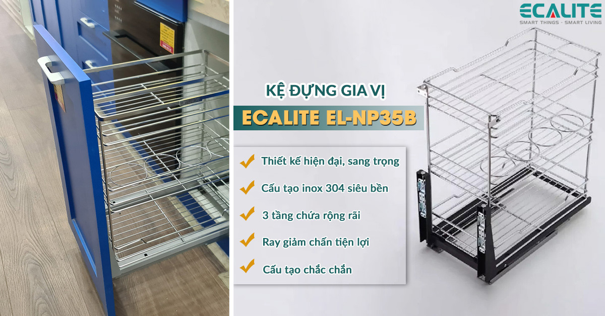 Kệ đựng gia vị Ecalite EL-NP35B