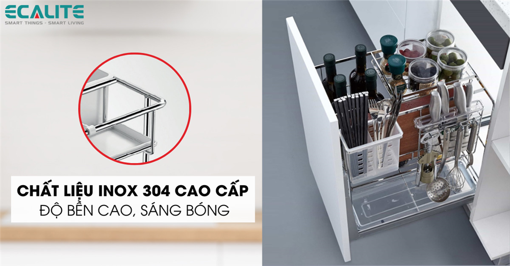 Chất liệu inox 304 cao cấp. bền đẹp 