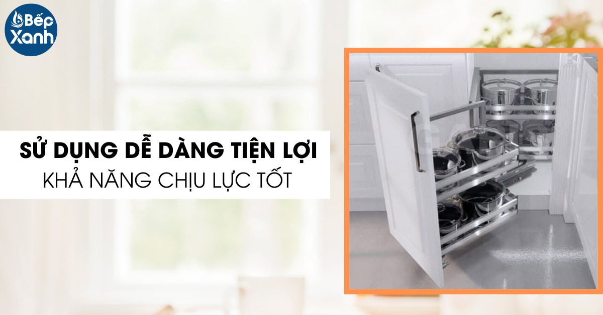 Kệ góc nan vuông Garis GC02C.45L/R sử dụng dễ dàng tiện lợi