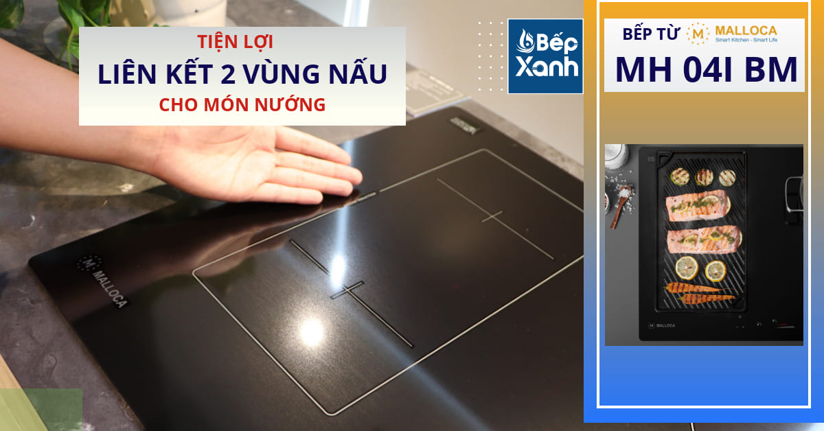 liên kết 2 vùng nấu tiện lợi