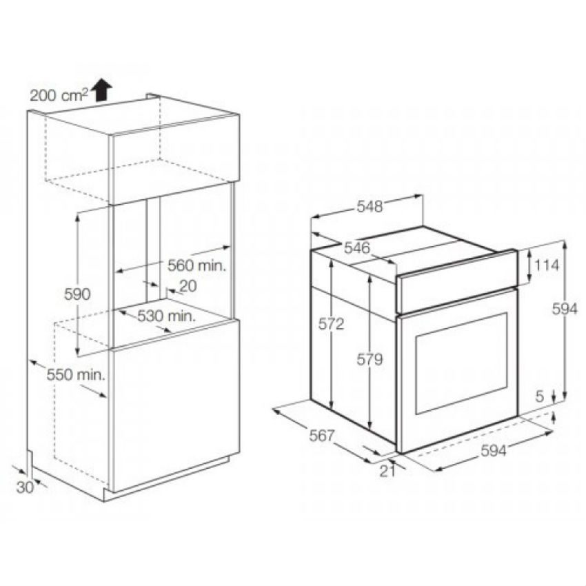 mô tả Lò nướng âm tủ Electrolux EOB8857AAX