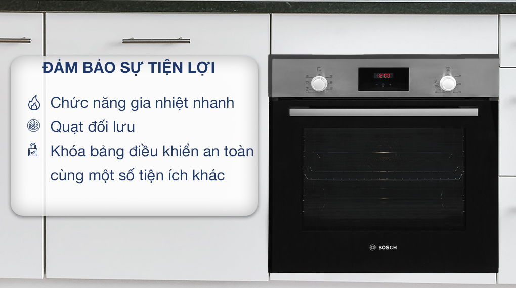 Lò nướng âm Bosch HBF113BR0A - Tiện ích