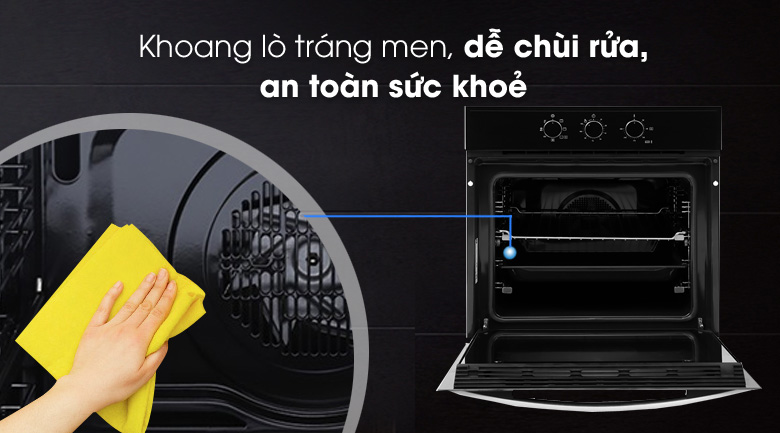 Khoang lò dễ vệ sinh - Lò nướng điện TEKA HBB 610 BK 70 lít