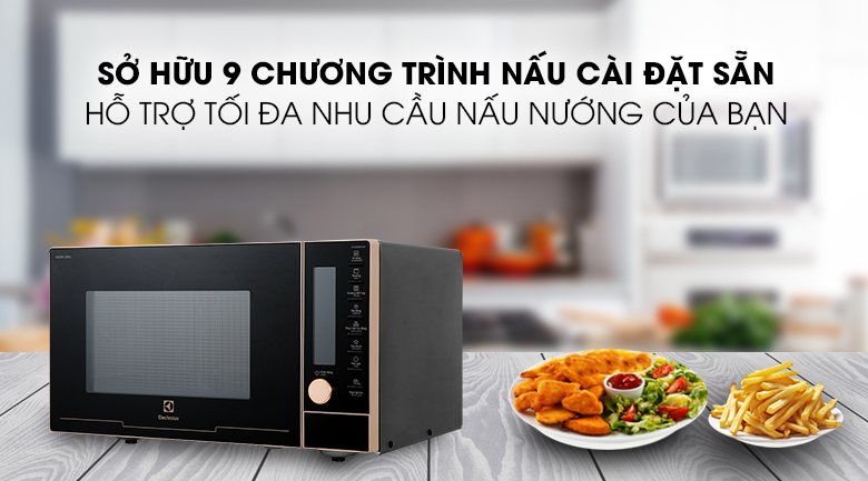 Chức năng Lò vi sóng Electrolux EMG25D89GGP 25 lít Chức năng Lò vi sóng Electrolux EMG25D89GGP 25 lít
